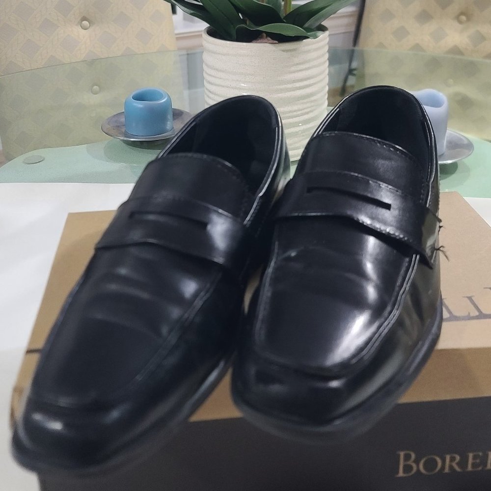 Mens Black Borelli Penny Loafers